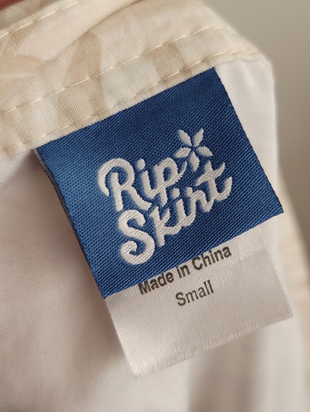 Rip Skirt Hawaii Length 3 Nice Shins Neutral Floral Pocket Wrap Tropical Small - Picture 3 of 8